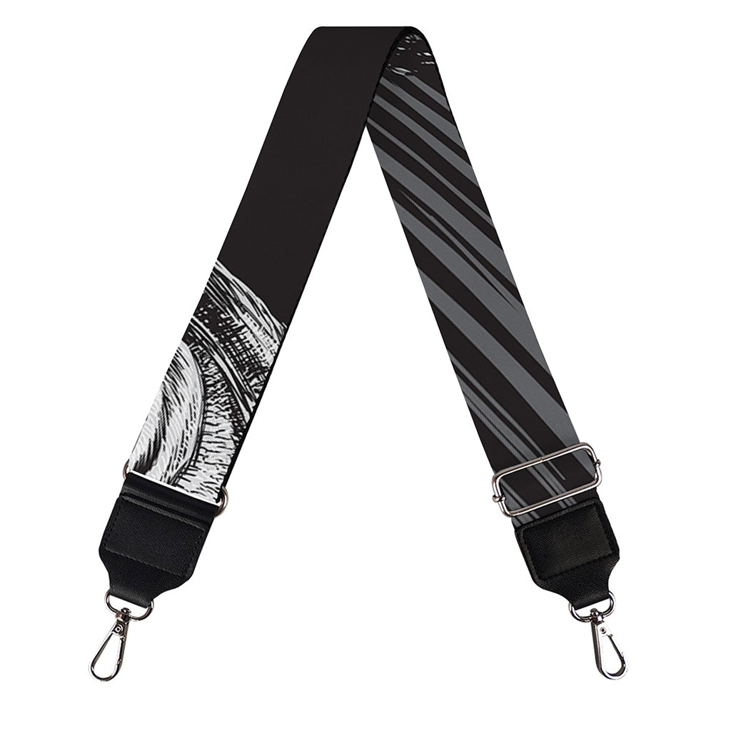 Black And White Crazy Donkey Print Bag Strap