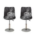Black And White Crazy Donkey Print Bar Stool Covers