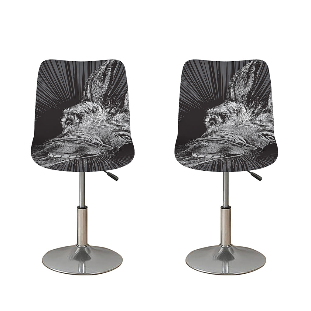 Black And White Crazy Donkey Print Bar Stool Covers
