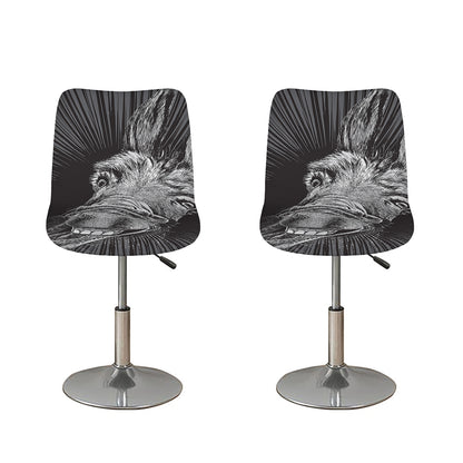 Black And White Crazy Donkey Print Bar Stool Covers
