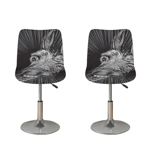 Black And White Crazy Donkey Print Bar Stool Covers
