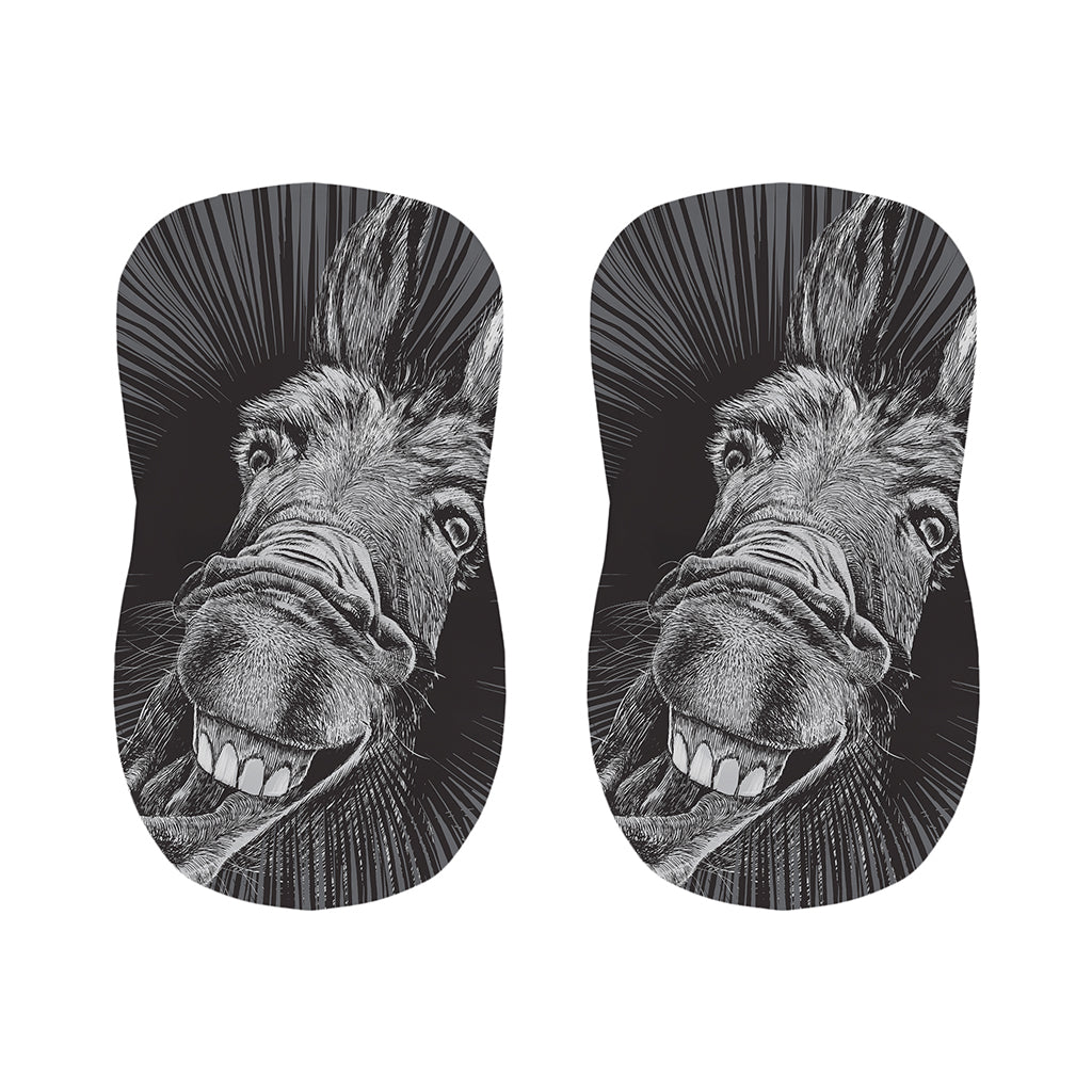 Black And White Crazy Donkey Print Bar Stool Covers