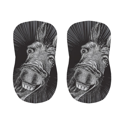 Black And White Crazy Donkey Print Bar Stool Covers