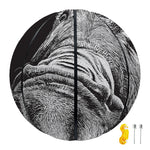 Black And White Crazy Donkey Print Basketball