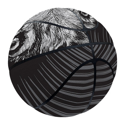 Black And White Crazy Donkey Print Basketball