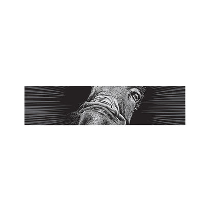 Black And White Crazy Donkey Print Bed Runner