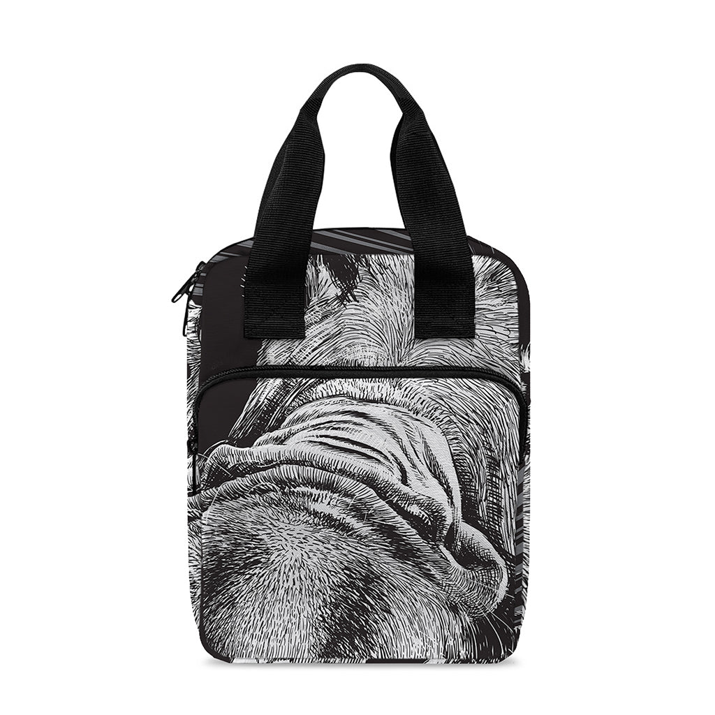 Black And White Crazy Donkey Print Bible Tote Bag