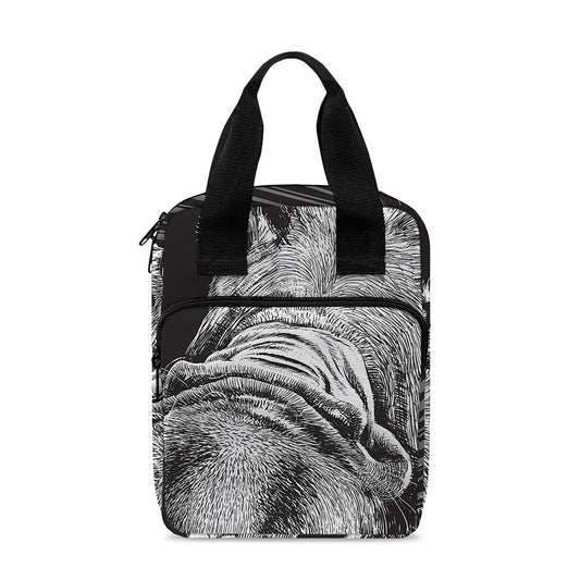 Black And White Crazy Donkey Print Bible Tote Bag