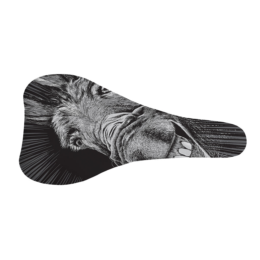 Black And White Crazy Donkey Print Bicycle Seat Cover