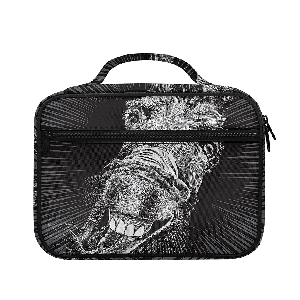 Black And White Crazy Donkey Print Briefcase Bible Bag