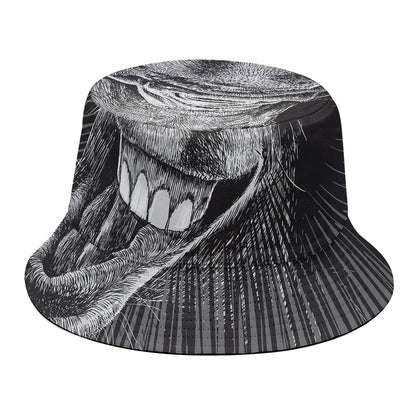 Black And White Crazy Donkey Print Bucket Hat