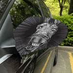 Black And White Crazy Donkey Print Car Side Mirror Covers