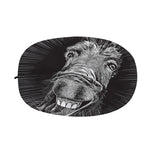 Black And White Crazy Donkey Print Car Side Mirror Covers