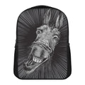 Black And White Crazy Donkey Print Casual Backpack