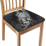 Black And White Crazy Donkey Print Chair Cushion Cover