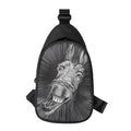 Black And White Crazy Donkey Print Sling Bag