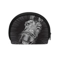Black And White Crazy Donkey Print Coin Purse