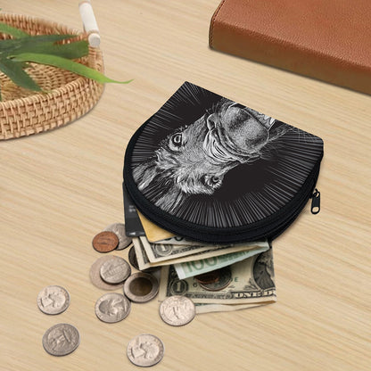 Black And White Crazy Donkey Print Coin Purse