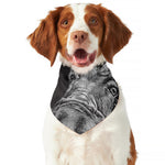 Black And White Crazy Donkey Print Dog Bandana