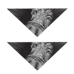 Black And White Crazy Donkey Print Dog Bandana