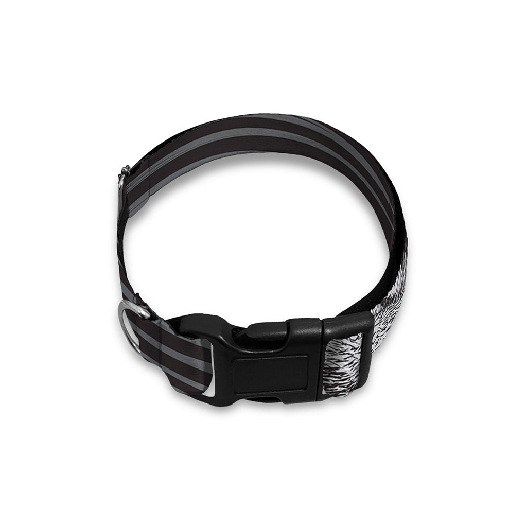 Black And White Crazy Donkey Print Dog Collar