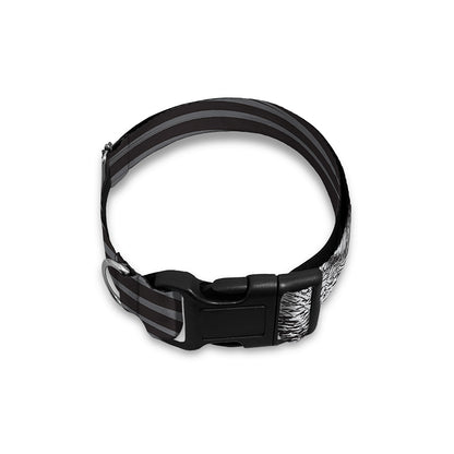 Black And White Crazy Donkey Print Dog Collar
