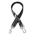Black And White Crazy Donkey Print Dog Seat Belt