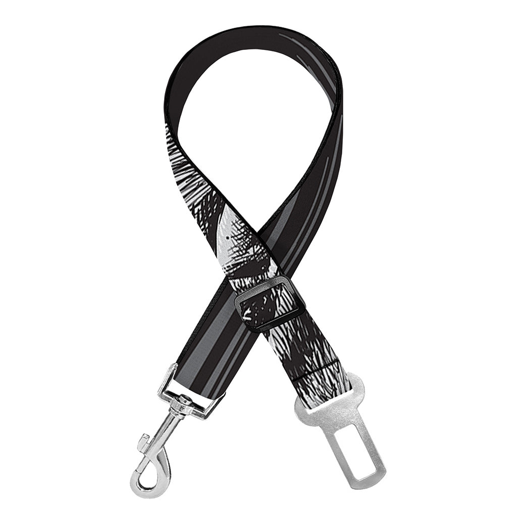 Black And White Crazy Donkey Print Dog Seat Belt