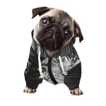 Black And White Crazy Donkey Print Dog Zip Up Hoodie