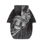 Black And White Crazy Donkey Print Dog Zip Up Hoodie