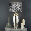 Black And White Crazy Donkey Print Drum Lamp Shade