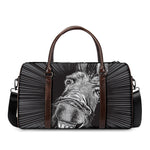 Black And White Crazy Donkey Print Duffle Bag