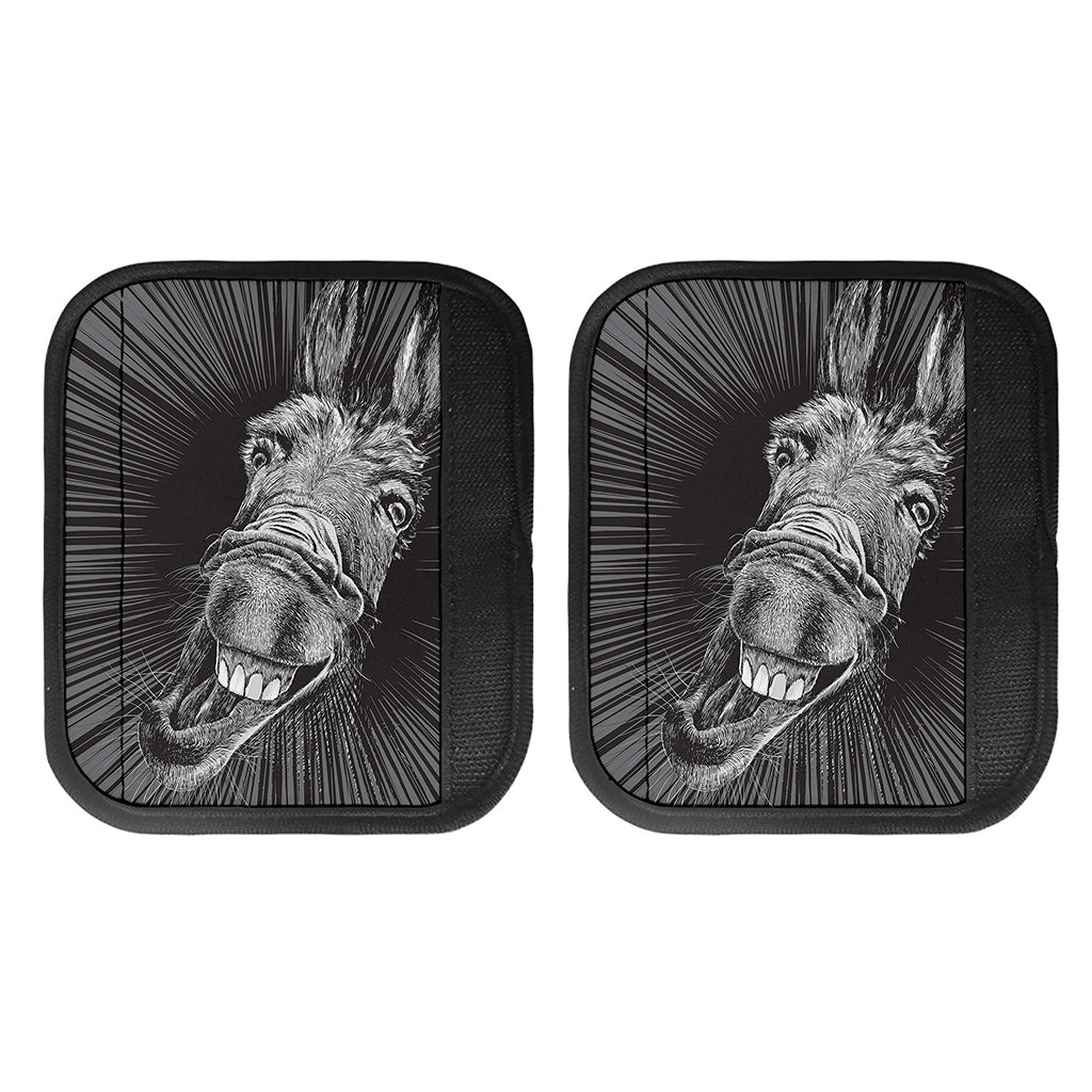 Black And White Crazy Donkey Print Handle Covers