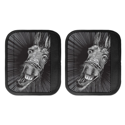 Black And White Crazy Donkey Print Handle Covers