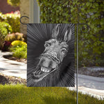 Black And White Crazy Donkey Print House Flag