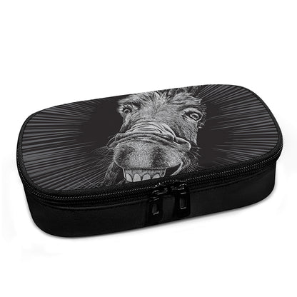 Black And White Crazy Donkey Print Insulin Cooler Travel Case