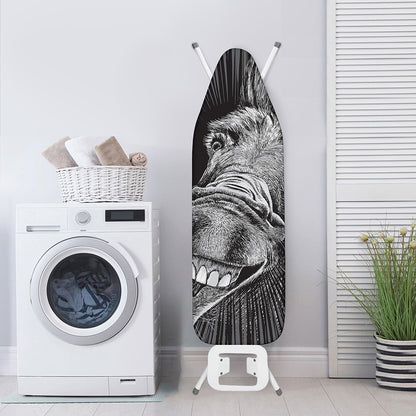 Black And White Crazy Donkey Print Ironing Board Cover
