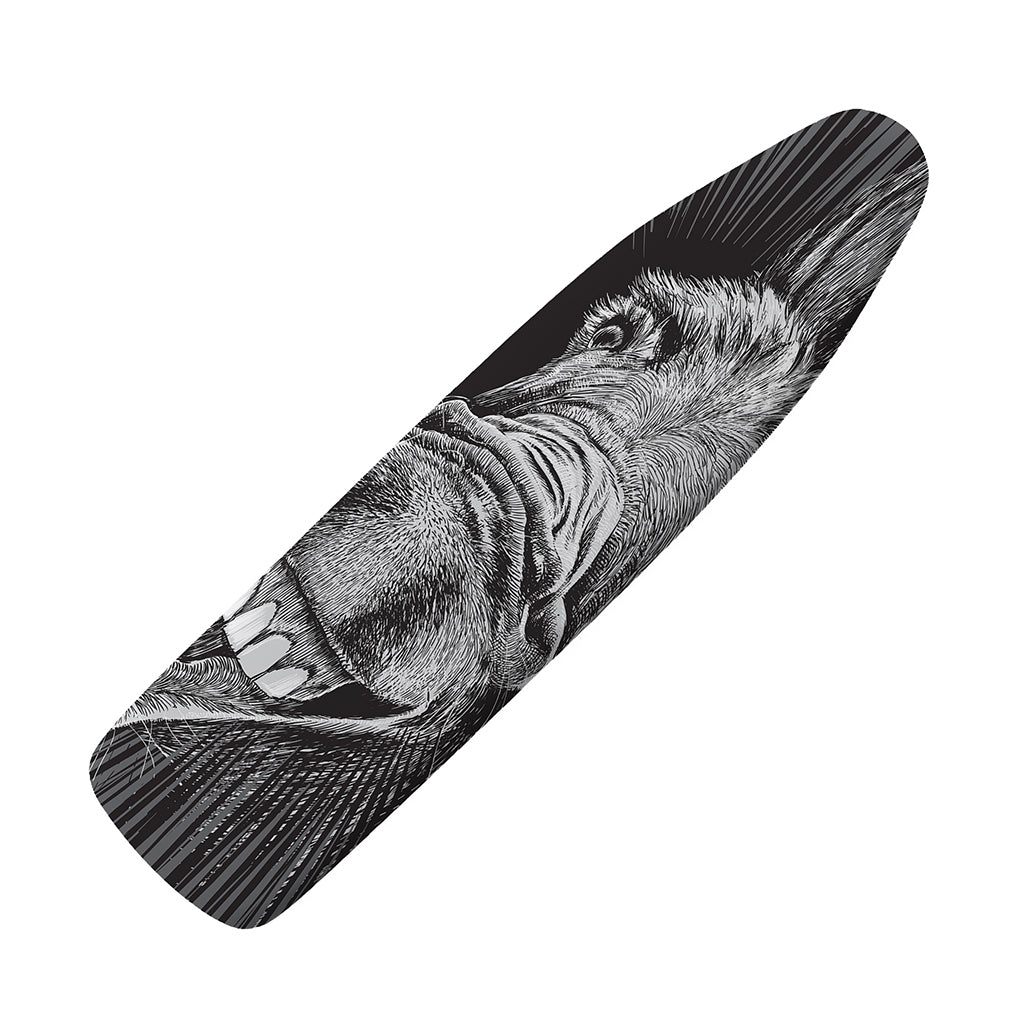 Black And White Crazy Donkey Print Ironing Board Cover