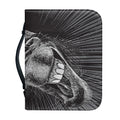 Black And White Crazy Donkey Print Leather Bible Cover
