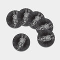 Black And White Crazy Donkey Print Leather Coaster Set