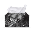 Black And White Crazy Donkey Print Leather Tissue Box Cover