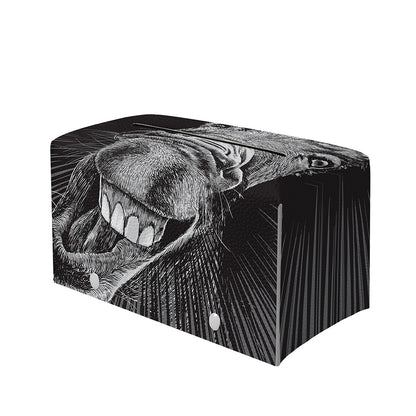 Black And White Crazy Donkey Print Leather Tissue Box Cover