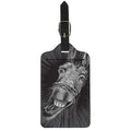 Black And White Crazy Donkey Print Luggage Tag