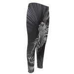 Black And White Crazy Donkey Print Men's Compression Pants