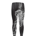Black And White Crazy Donkey Print Men's Leggings