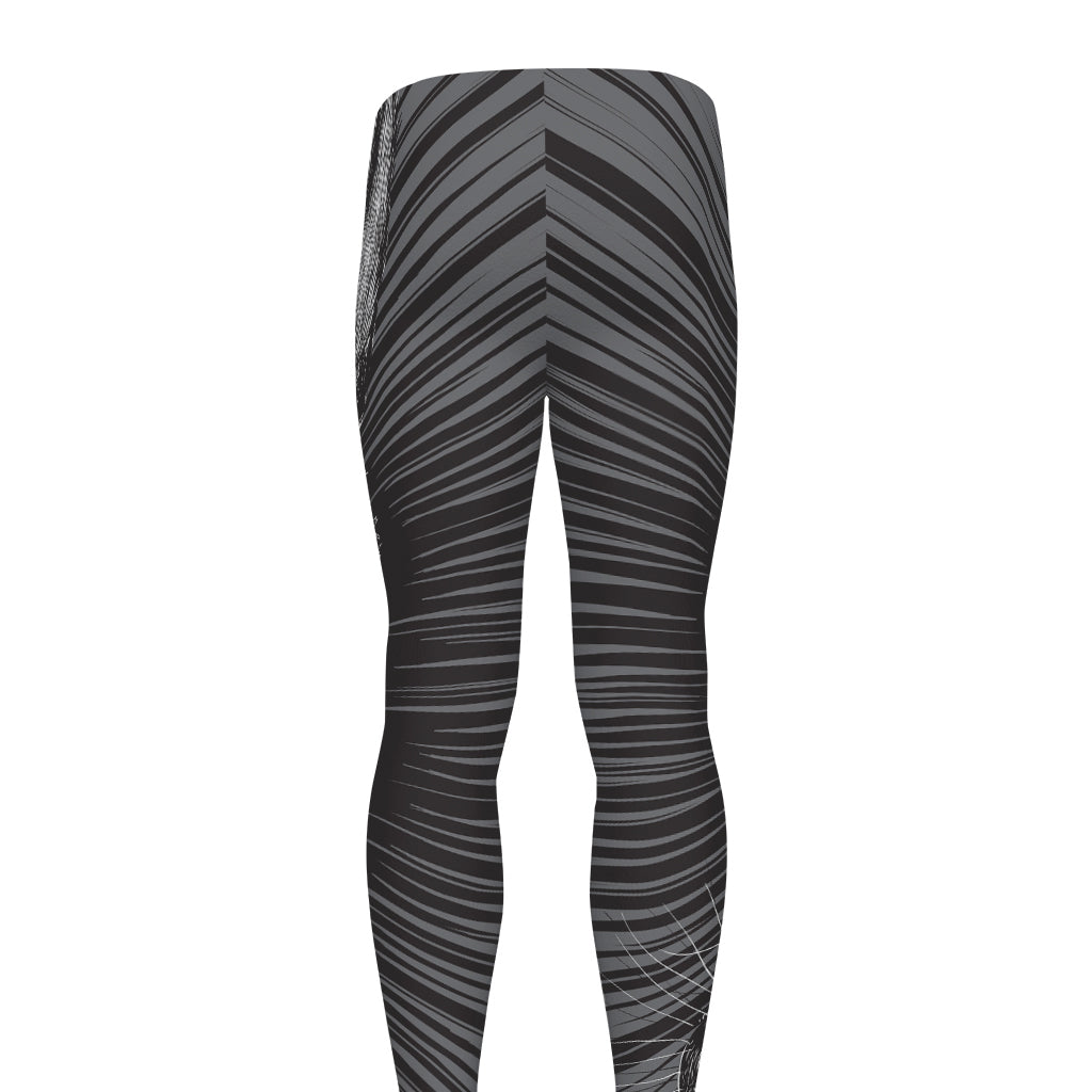 Black And White Crazy Donkey Print Men's leggings