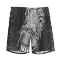 Black And White Crazy Donkey Print Men's Athletic Shorts