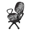 Black And White Crazy Donkey Print Office Chair Cover