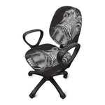 Black And White Crazy Donkey Print Office Chair Cover