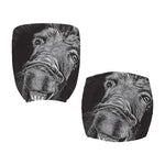 Black And White Crazy Donkey Print Office Chair Cover